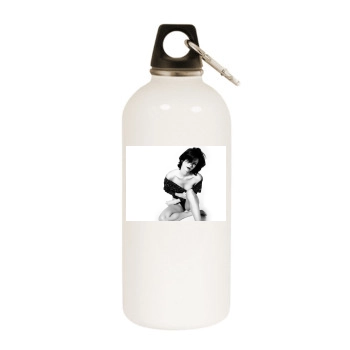 Courteney Cox White Water Bottle With Carabiner