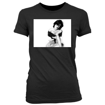 Courteney Cox Women's Junior Cut Crewneck T-Shirt