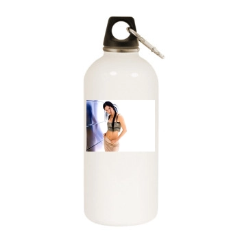 Courteney Cox White Water Bottle With Carabiner