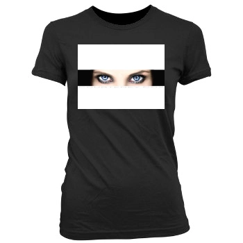 Courteney Cox Women's Junior Cut Crewneck T-Shirt