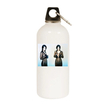 Courteney Cox White Water Bottle With Carabiner