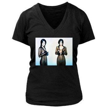 Courteney Cox Women's Deep V-Neck TShirt