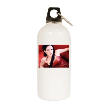 Courteney Cox White Water Bottle With Carabiner