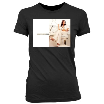 Courteney Cox Women's Junior Cut Crewneck T-Shirt