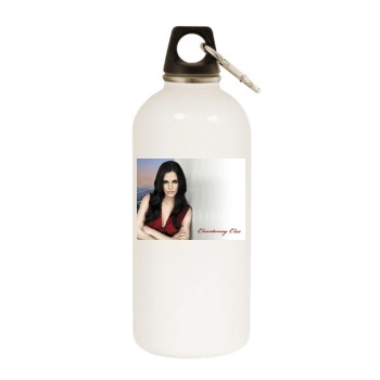 Courteney Cox White Water Bottle With Carabiner