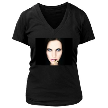 Courteney Cox Women's Deep V-Neck TShirt