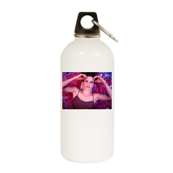 Courteney Cox White Water Bottle With Carabiner