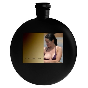 Courteney Cox Round Flask