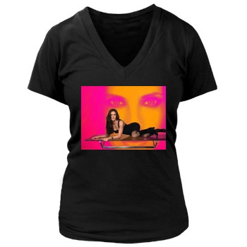 Courteney Cox Women's Deep V-Neck TShirt