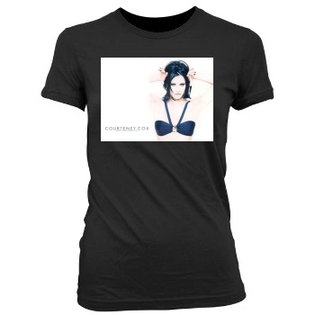 Courteney Cox Women's Junior Cut Crewneck T-Shirt