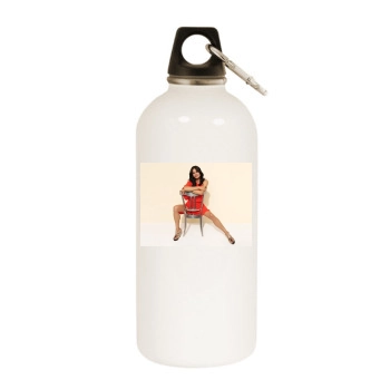 Courteney Cox White Water Bottle With Carabiner