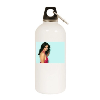 Courteney Cox White Water Bottle With Carabiner