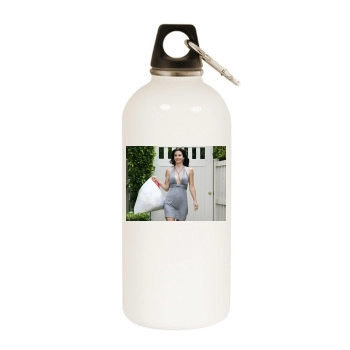 Courteney Cox White Water Bottle With Carabiner