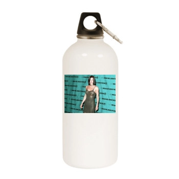 Courteney Cox White Water Bottle With Carabiner