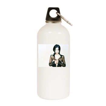 Courteney Cox White Water Bottle With Carabiner