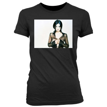 Courteney Cox Women's Junior Cut Crewneck T-Shirt