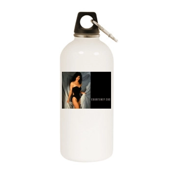 Courteney Cox White Water Bottle With Carabiner