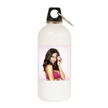 Adriana Lima White Water Bottle With Carabiner