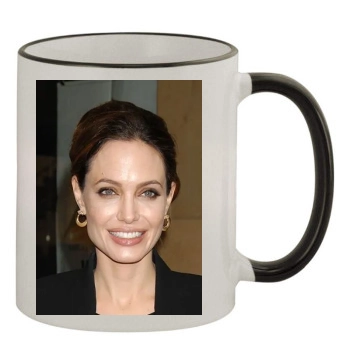 Angelina Jolie 11oz Colored Rim & Handle Mug