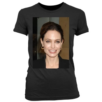 Angelina Jolie Women's Junior Cut Crewneck T-Shirt