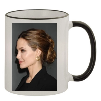 Angelina Jolie 11oz Colored Rim & Handle Mug