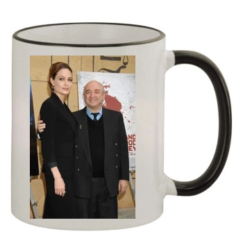 Angelina Jolie 11oz Colored Rim & Handle Mug