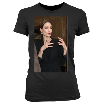 Angelina Jolie Women's Junior Cut Crewneck T-Shirt