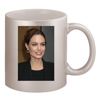 Angelina Jolie 11oz Metallic Silver Mug