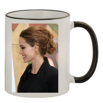 Angelina Jolie 11oz Colored Rim & Handle Mug