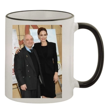 Angelina Jolie 11oz Colored Rim & Handle Mug