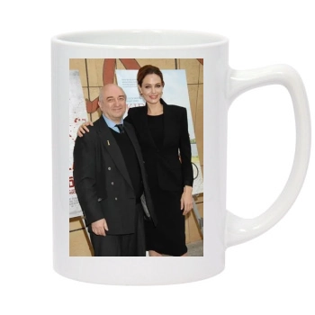 Angelina Jolie 14oz White Statesman Mug