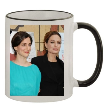 Angelina Jolie 11oz Colored Rim & Handle Mug