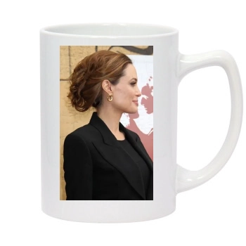 Angelina Jolie 14oz White Statesman Mug