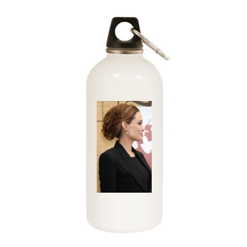 Angelina Jolie White Water Bottle With Carabiner