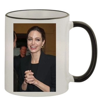 Angelina Jolie 11oz Colored Rim & Handle Mug