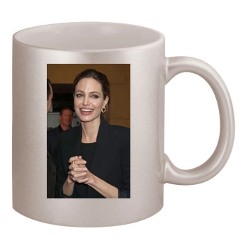 Angelina Jolie 11oz Metallic Silver Mug