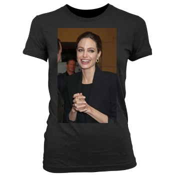 Angelina Jolie Women's Junior Cut Crewneck T-Shirt