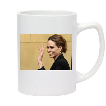 Angelina Jolie 14oz White Statesman Mug