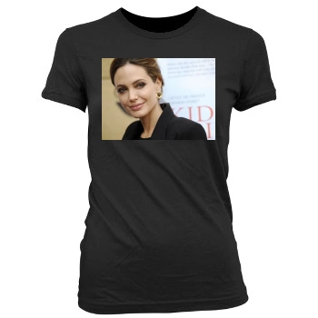 Angelina Jolie Women's Junior Cut Crewneck T-Shirt