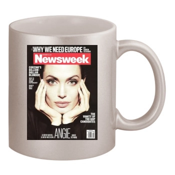 Angelina Jolie 11oz Metallic Silver Mug