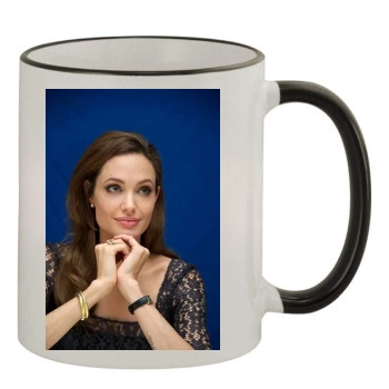 Angelina Jolie 11oz Colored Rim & Handle Mug