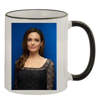 Angelina Jolie 11oz Colored Rim & Handle Mug