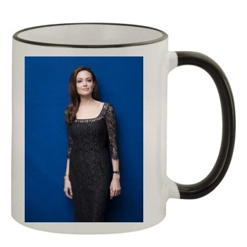 Angelina Jolie 11oz Colored Rim & Handle Mug