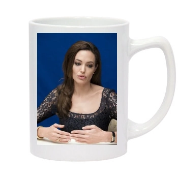 Angelina Jolie 14oz White Statesman Mug