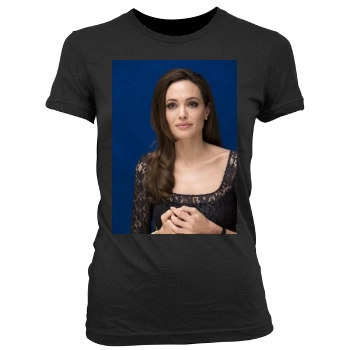 Angelina Jolie Women's Junior Cut Crewneck T-Shirt