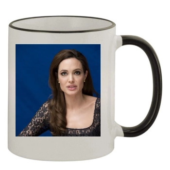 Angelina Jolie 11oz Colored Rim & Handle Mug