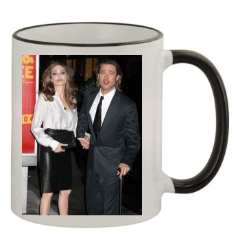 Angelina Jolie 11oz Colored Rim & Handle Mug