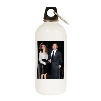 Angelina Jolie White Water Bottle With Carabiner