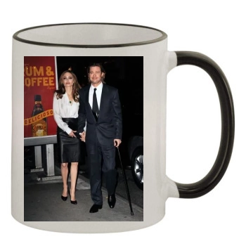 Angelina Jolie 11oz Colored Rim & Handle Mug