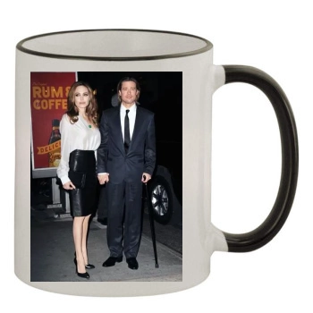 Angelina Jolie 11oz Colored Rim & Handle Mug